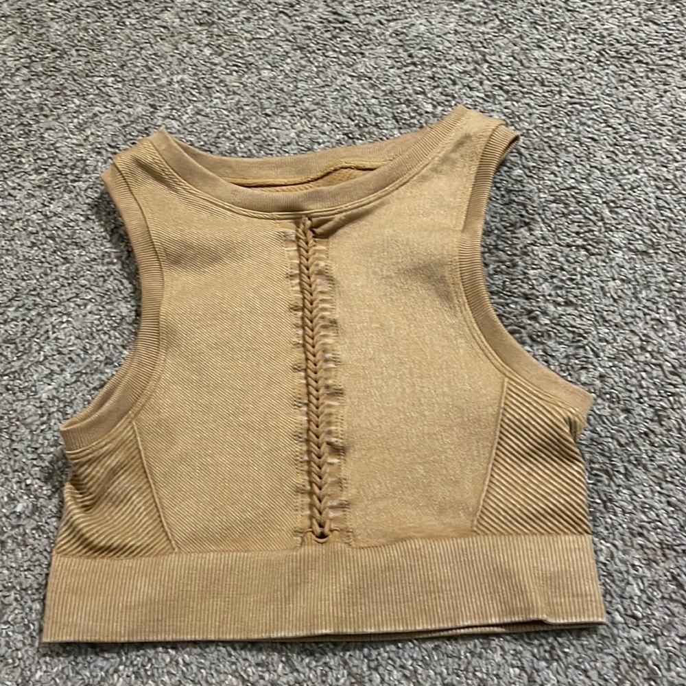 Brown tight tank top